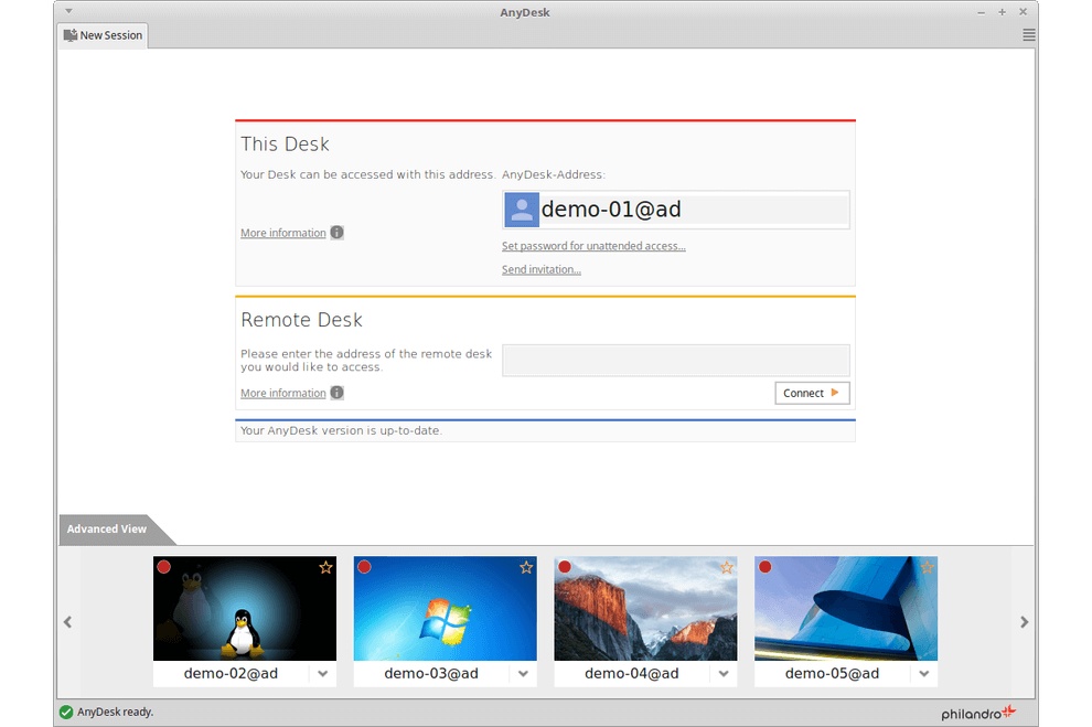 AnyDesk screenshot