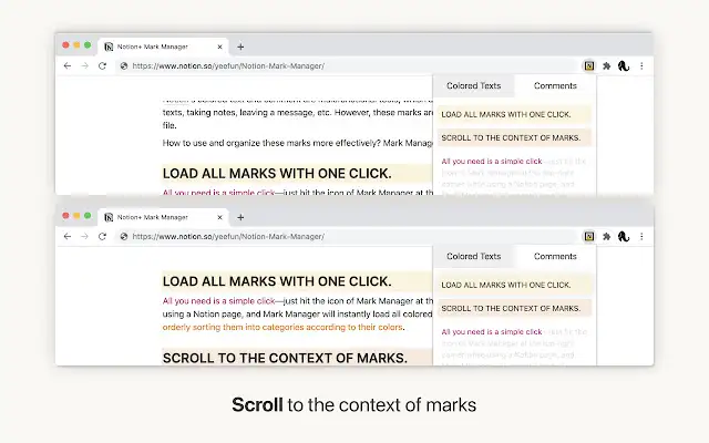 Notion+ Mark Manager screenshot