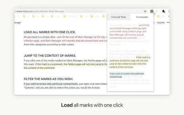 use notion mark manager organize marks