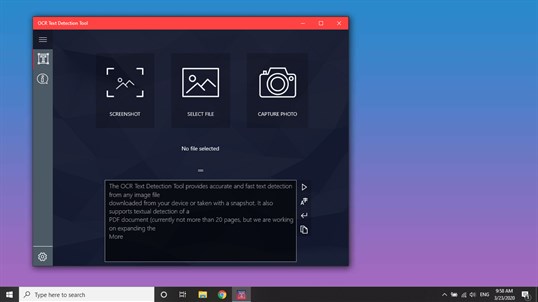 OCR Text Detection Tool screenshot