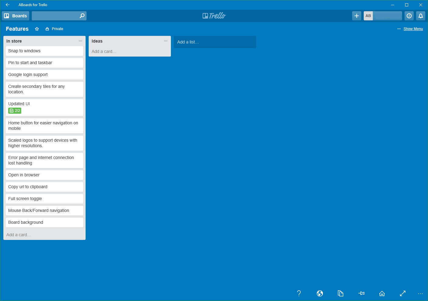 ABoards for Trello screenshot