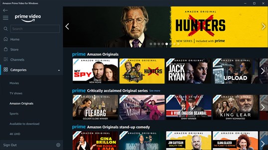 Amazon Prime Video for Windows screenshot