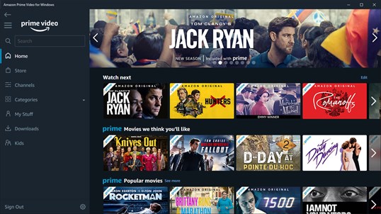 Amazon Prime Video for Windows screenshot