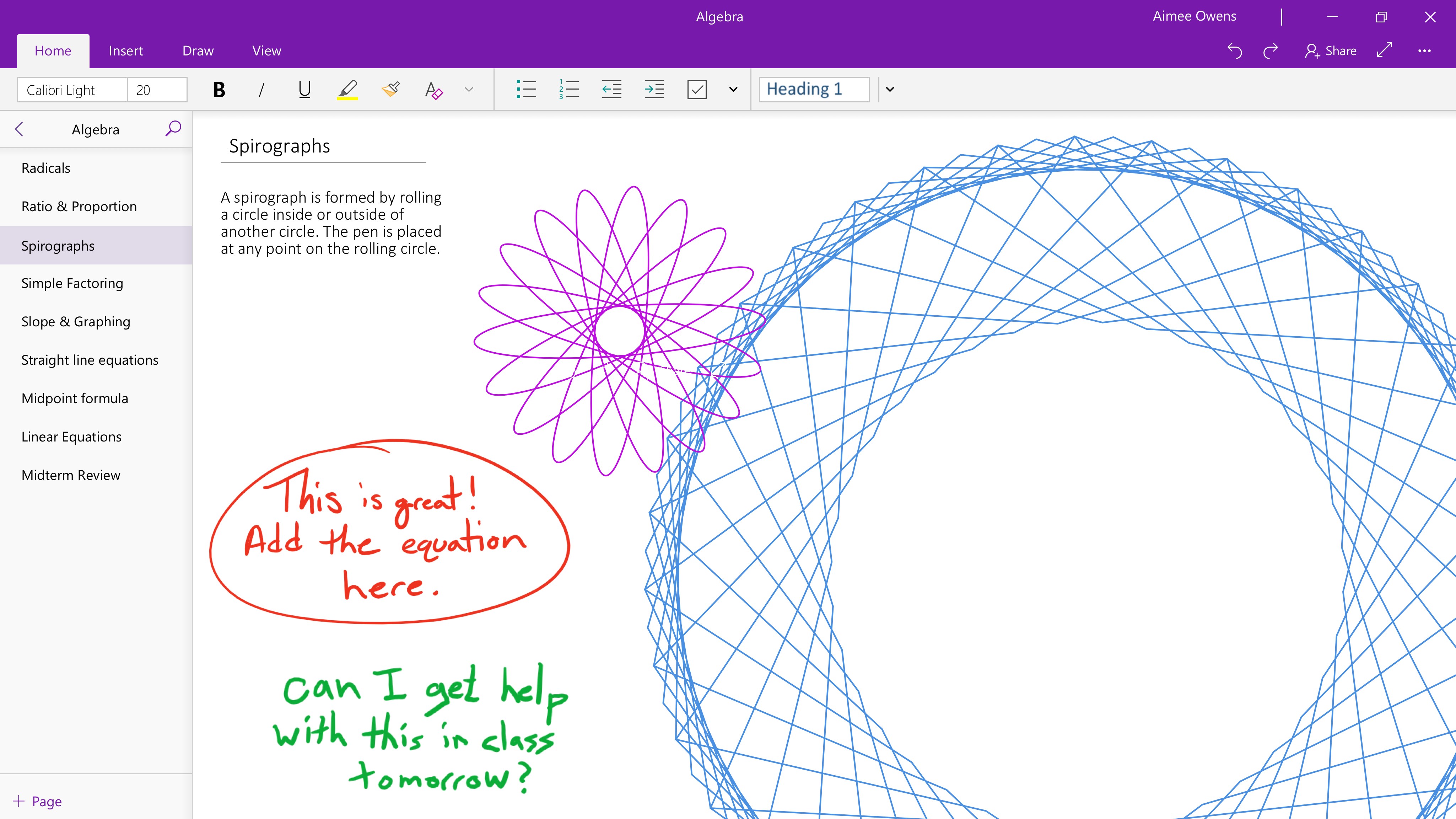 OneNote screenshot