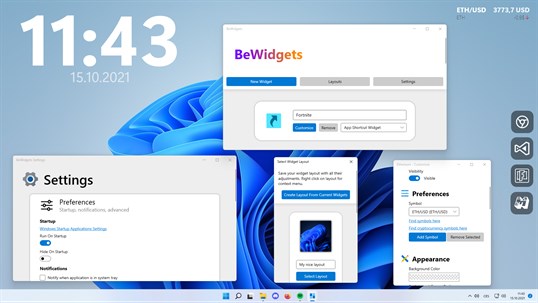 BeWidgets screenshot