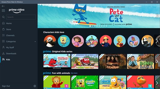 Amazon Prime Video for Windows screenshot