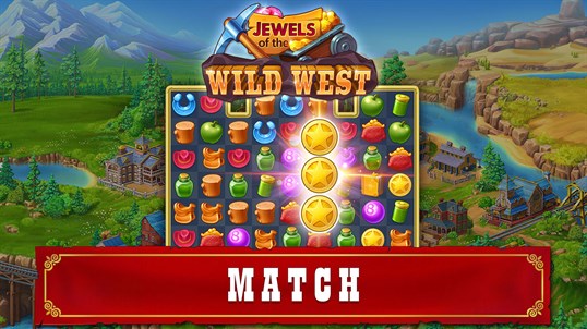 Jewels of the Wild West: Match gems & restore the town screenshot