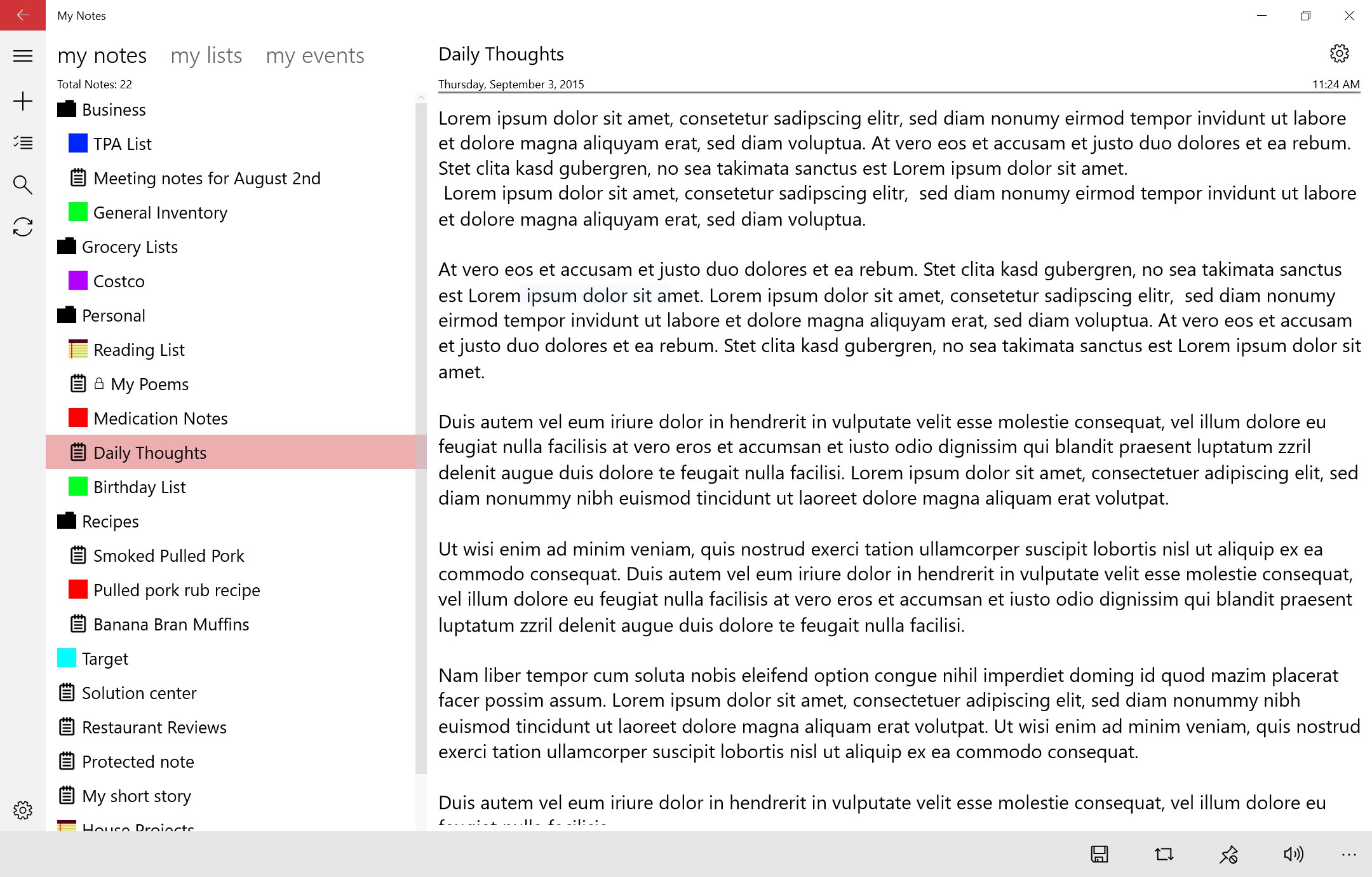 -My Notes- screenshot