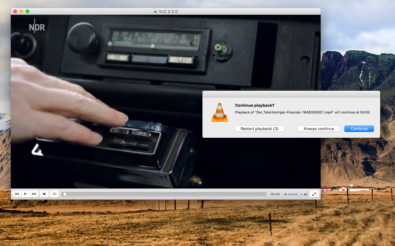 VLC media player screenshot